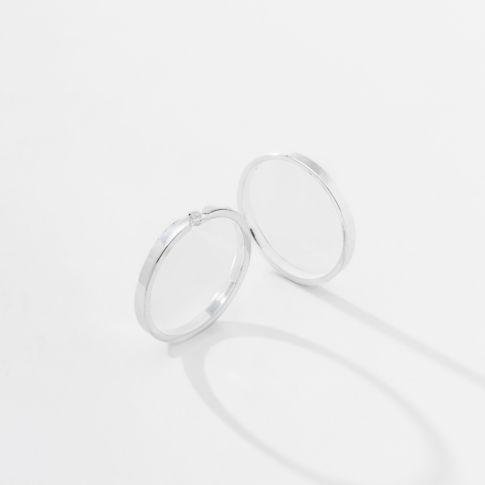 Par de Alianças Prata - Minimalist