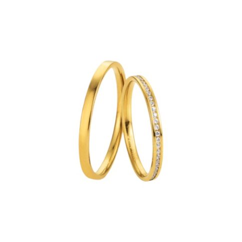 Par de Alianças Ouro 18k - Aria