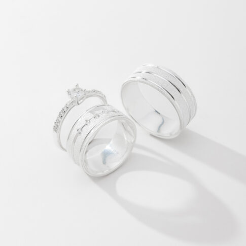 Kit Par de Aliança de Prata - Perpetual Light