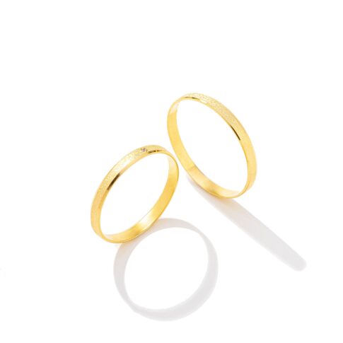 Par de Alianças Ouro 18k - Inverno Gold
