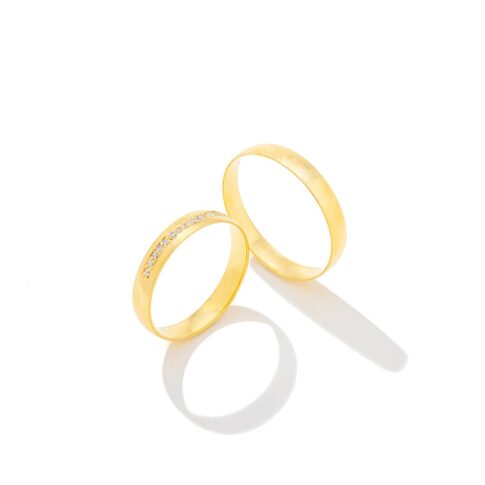 Par de Alianças Ouro 18k - Eterno Gold