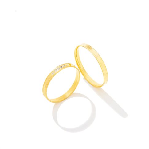 Par de Alianças Ouro 18k - Aurora Gold