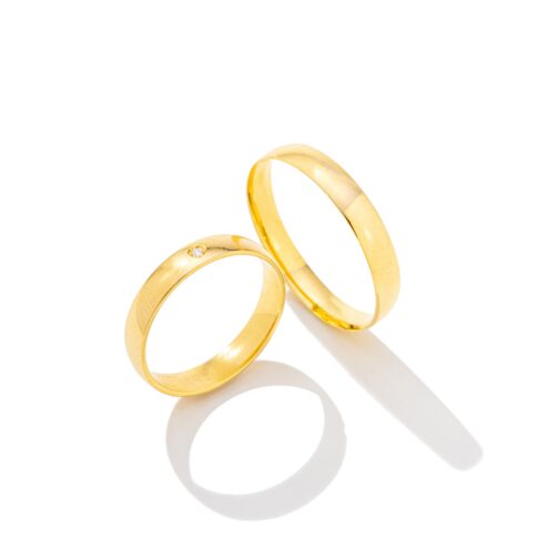 Par de Alianças Ouro 18k - June Gold