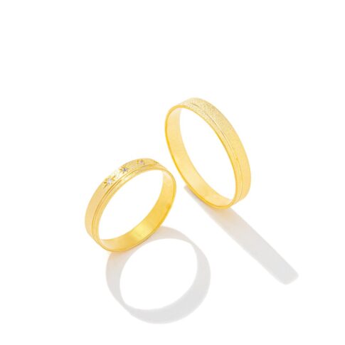 Par de Alianças Ouro 18k - Infinito Gold