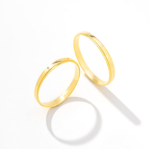 Par de Alianças Ouro 18k - Luminuos Gold