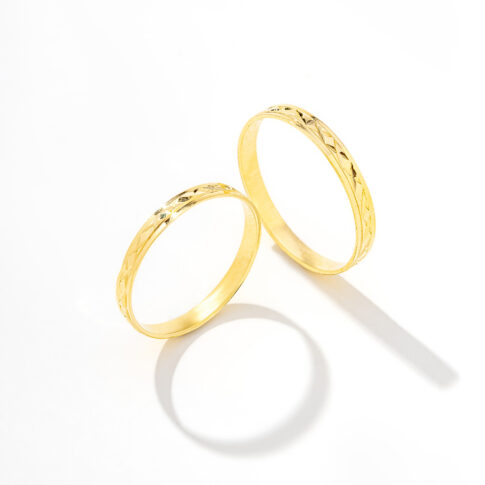 Par de Alianças Ouro 18k - China Gold