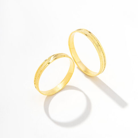 Par de Alianças Ouro 18k - França Gold