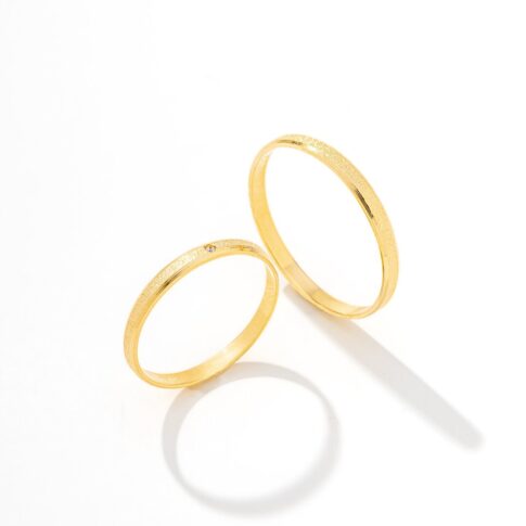 Par de Alianças Ouro 18k - Eternity Gold