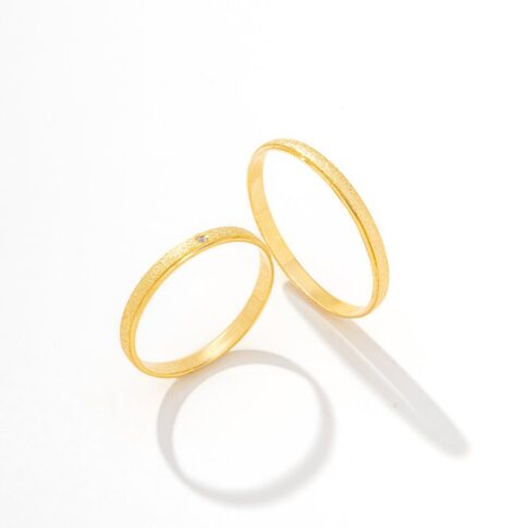 Par de Alianças Ouro 18k - Love Gold