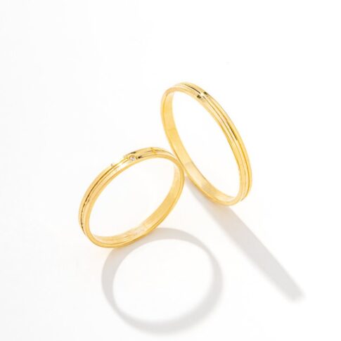 Par de Alianças Ouro 18k - Promise Gold