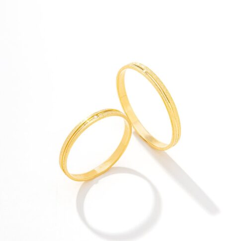 Par de Alianças Ouro 18k - Charm Gold