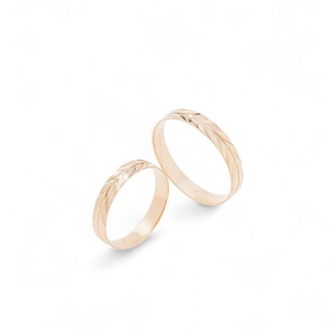 Par de Alianças Ouro Rose18k - American Rose