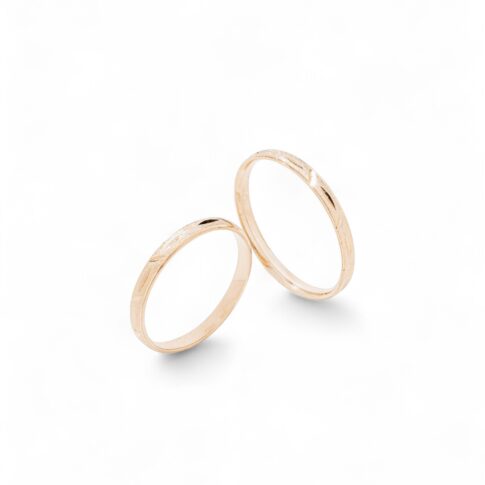 Par de Alianças Ouro Rose 18k - Malta Rose