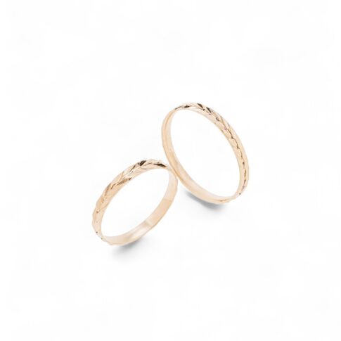 Par de Alianças Ouro Rose 18k - Love Me Gold Rose