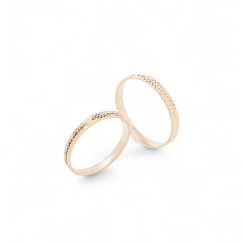 Par de Alianças Ouro Rose 18k - Florença Gold Rose