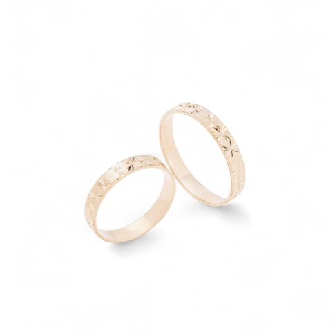 Par de Alianças Ouro Rose 18k - Athenas Rose