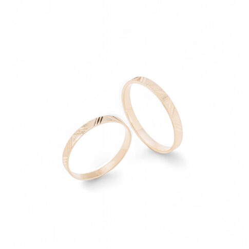 Par de Alianças Ouro Rose  18k - Amsterdã Rose