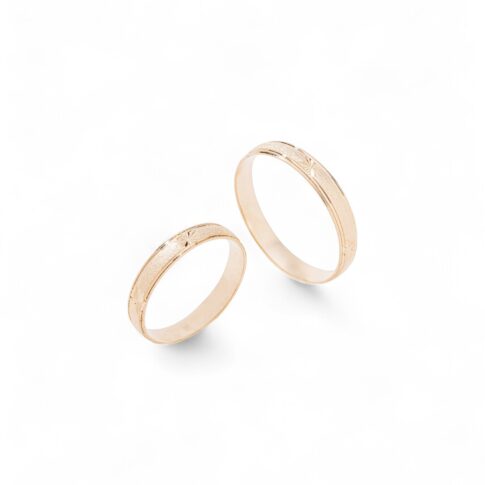 Par de Alianças Ouro Rose 18k - Mosarte Rose