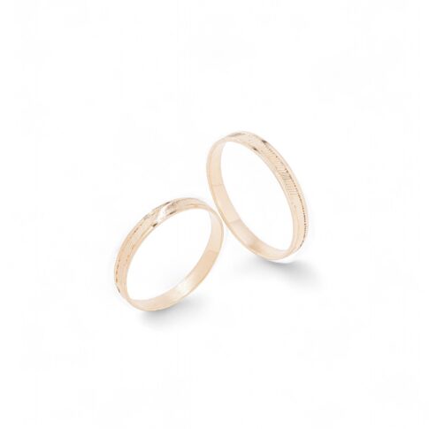 Par de Alianças Ouro 18k - França Rose