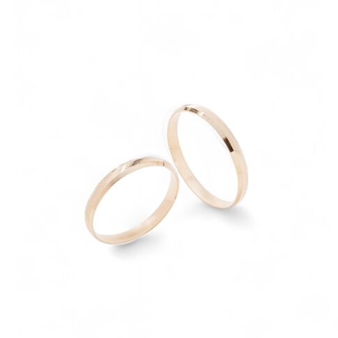 Par de Alianças Ouro 18k - Madri Rose