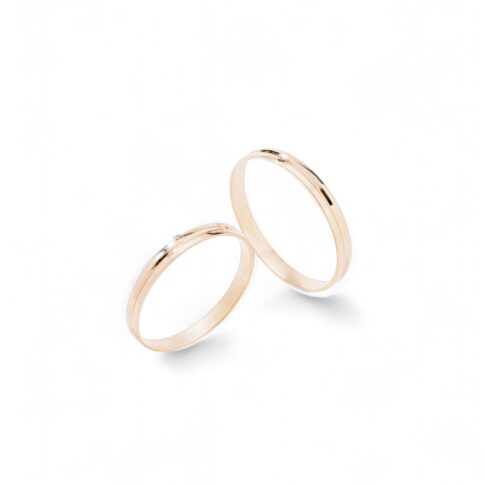 Par de Alianças Ouro Rose 18k - Brasil Rose