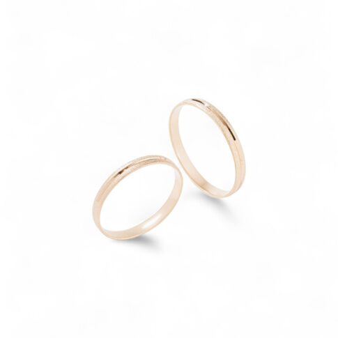 Par de Alianças Ouro Rose 18k - Argentina Rose