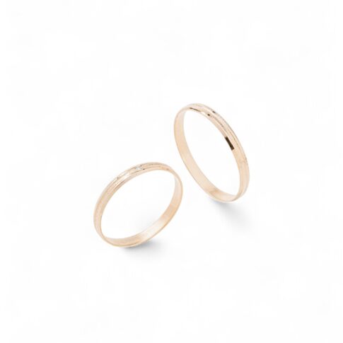 Par de Alianças Ouro Rose 18k - Maldivas Rose