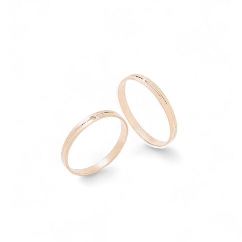 Par de Alianças Ouro Rose 18k - Portugal Rose